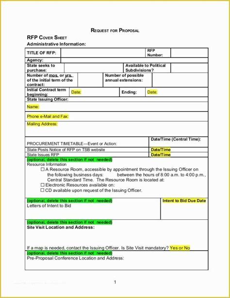 Construction Rfq Template