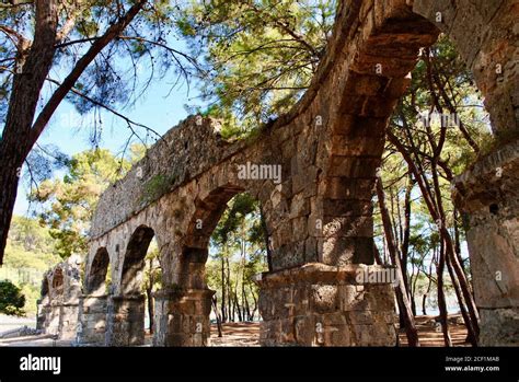 The Ruins Of Aqueduct At Phaselis An Ancient Greek And Roman City On