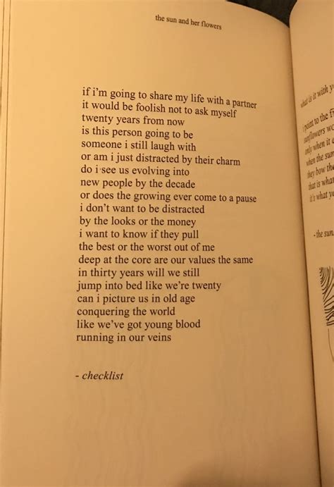 Rupi Kaur The Sun And Her Flowers Checklist Quotes Book Quotes