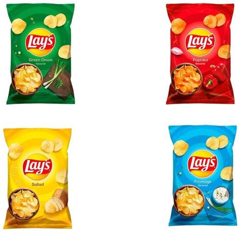 Lay S Chipsy Lays Papryka Zielona Cebulka Solone Fromage Pakiet 4x140G