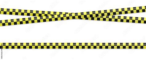 realistic warning tape  yellow  black rectangle warn stop