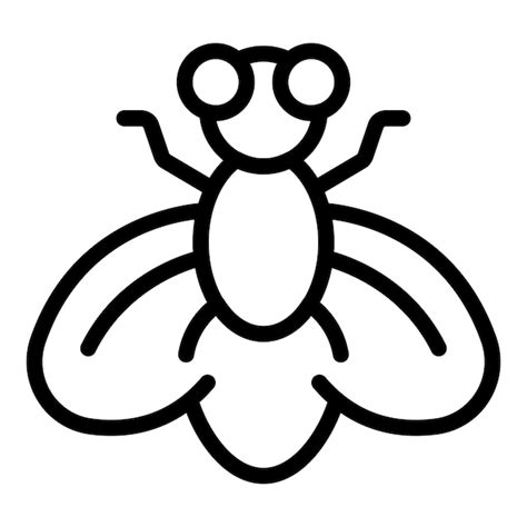 El Icono Del Insecto Buzz Tsetse Es El Vector Del Contorno Del Insecto