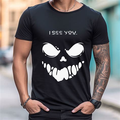 Scary Face T Shirt Horror T Shirt Halloween T Shirt Etsy