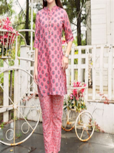 Buy Anouk Ethnic Motifs Printed Regular Pure Cotton Kurta With Trousers