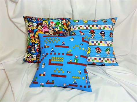 Nintendo Super Mario En Tissu Dans Une Housse De Coussin En Etsy