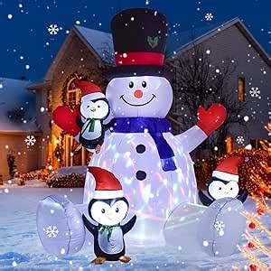 Amazon Lvydec Lighted Inflatable Snowman Christmas Outdoor