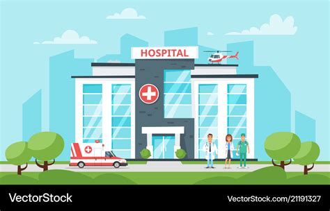 Medical hospital building Royalty Free Vector Image