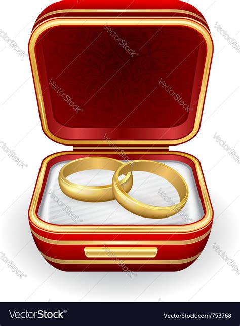 Gold wedding rings Royalty Free Vector Image - VectorStock