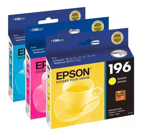 Combo Color Epson 196 Original Xp401 411 Wf 2512