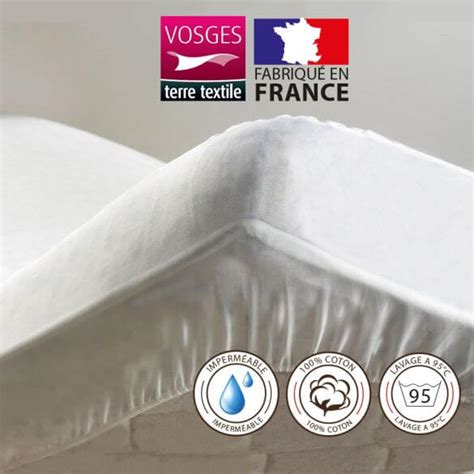 Alèse protège matelas 90 x 190 cm imperméable 100 coton France