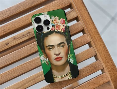 Vibrant Colorful Portrait Of Frida Kahlo With Flowers Iphone Case