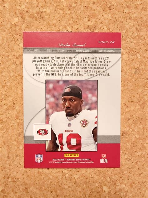 2022 Donruss Elite 2002 Elite Throwback Deebo Samuel San Francisco