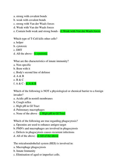 SOLUTION Immunology Final Exam Questions Answers Studypool