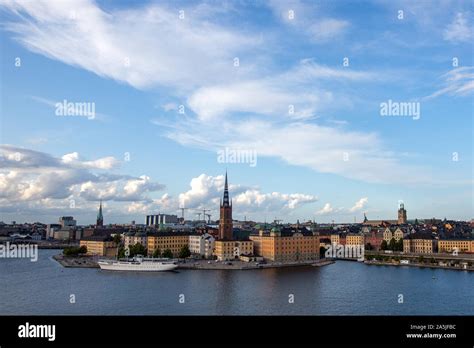 Skyline over Stockholm, Sweden and the City hall Stock Photo - Alamy