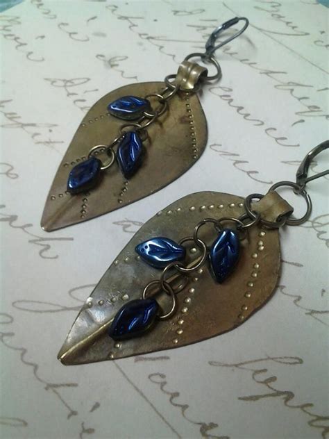 Vintage Brass Leaves New Glass Leaves Jewelry Design Jewelry Pendant Necklace