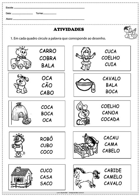 Atividades Turma Da Monica - Atividades Turma da Monica - Atividades Educativas - Ler e Aprender