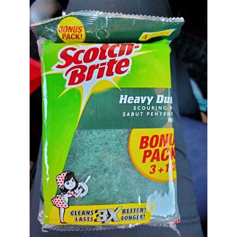 M Scotch Brite Heavy Duty Scouring Pads Pcs Pack Shopee Malaysia