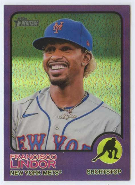 2022 Topps Heritage Chrome Refractor Purple Baseball Checklist New