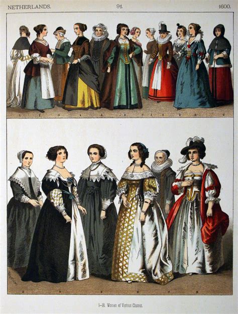 Plate 91 Baroque Era1600 Netherlands Women Costumes Of All