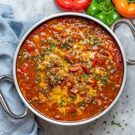 Easy Stuffed Pepper Soup Recipe Healthy Fitness Meals