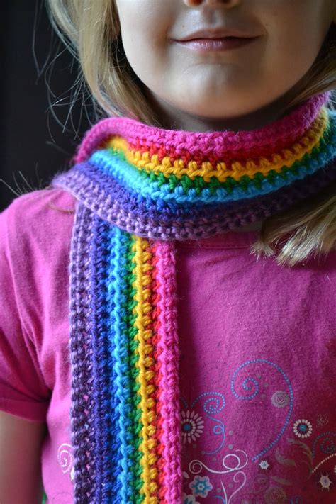 Crochet Rainbow Scarf Pattern And Cloud · A Novelty On Cut Out Keep Worldwide Hobby Hub