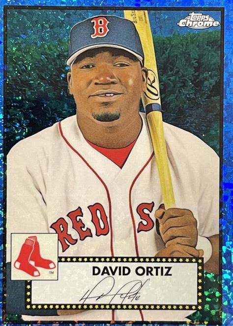 David Ortiz 2021 Topps Chrome Platinum Anniversary Blue Mini Diamond