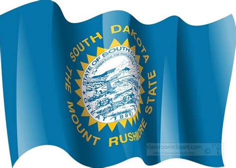 South Dakota State Flag Waving Clipart Classroom Clipart