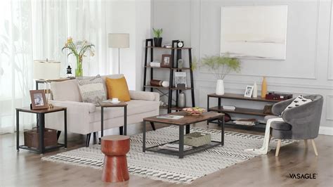 Vasagle Living Room Floor Standing Narrow Slim Thin Tall Industrial