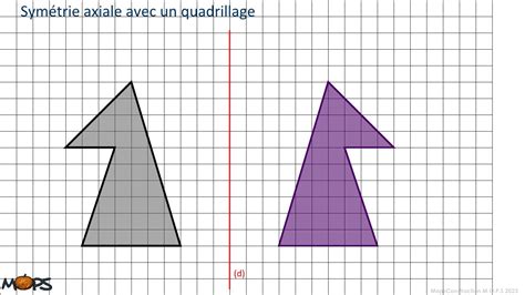 Symétrie axiale avec quadrillage cas 1 YouTube