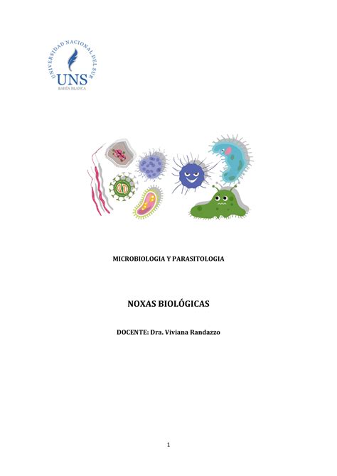 Noxas Biologicas Apunte MICROBIOLOGIA Y PARASITOLOGIA NOXAS