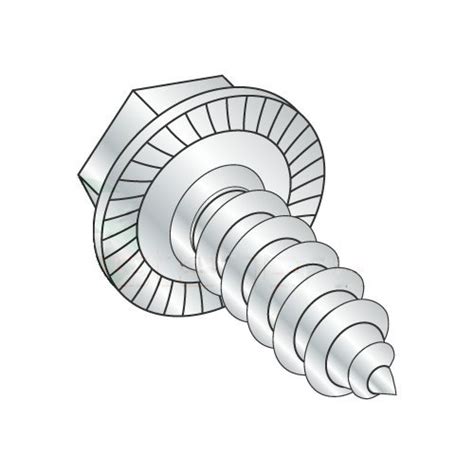 X Type Ab Self Tapping Screws Unslotted Hex Washer Head Steel