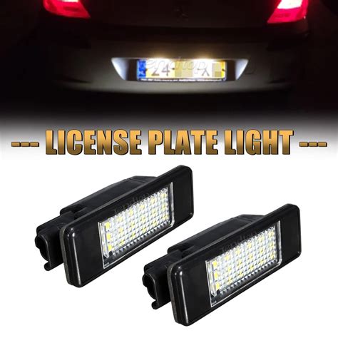 Luz Led Para Matr Cula De Coche L Mpara Blanca Canbus Para Citroen C