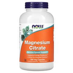 NOW Foods Magnesium Citrate 240 Veg Capsules