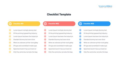 Checklist In Ppt