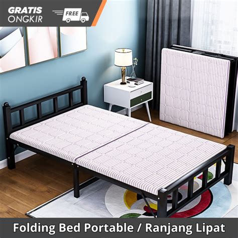 Ranjang Lipat Portable Tempat Tidur Lipat Folding Bed Kasur Lipat