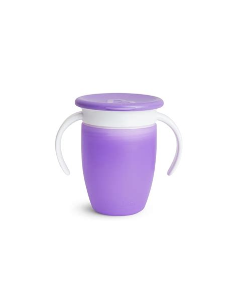 Taza Antigoteo Miracle Con Asas Y Tapa Ml Morada Lila Munchkin