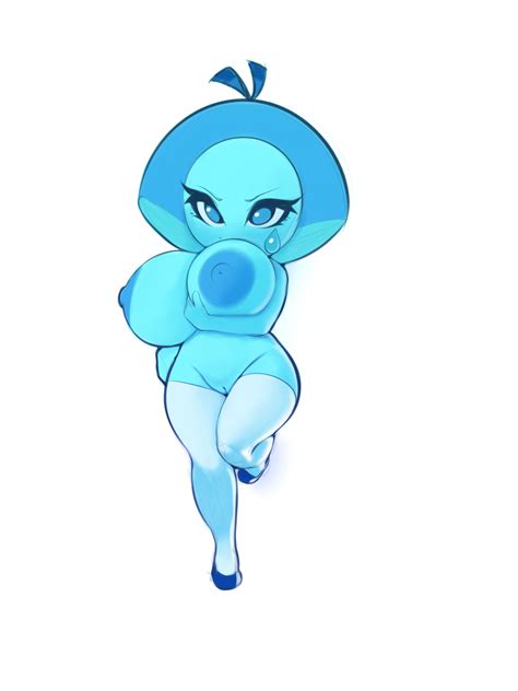 Rule 34 1girls 2018 2d Aquamarine Steven Universe Areola Areolae Belly Big Breasts Blue Body