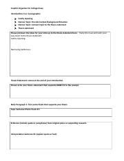 Analysis Graphic Organizer For Essay Docx Graphic Organizer For