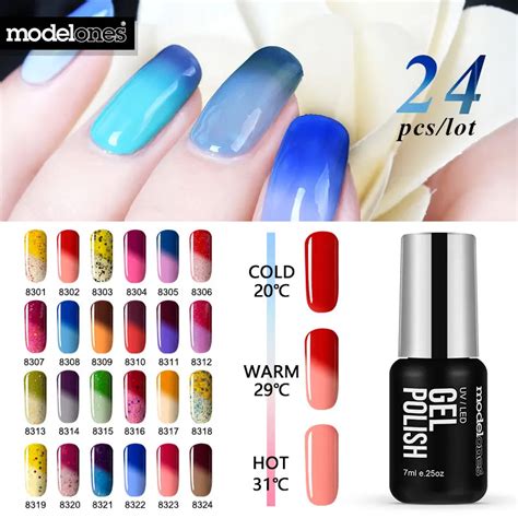 Modelones Pcs Lot Full Set Temperature Uv Nail Gel Polish Wholesale