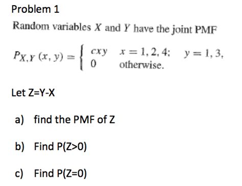 Solved Random Variables X And Y Have The Joint Pmf Px Yx