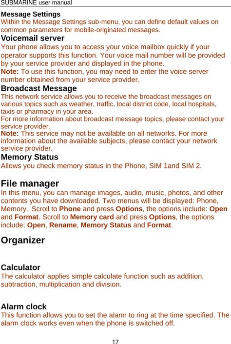 Dynamics Submarine Mobile Phone User Manual Lm Um English