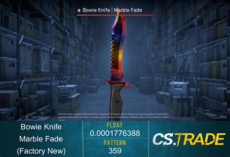 Bowie Knife Marble Fade CS2 Skin