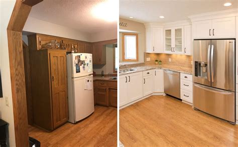 Repainting Kitchen Cabinets Honey Oak Cabinets Before And After