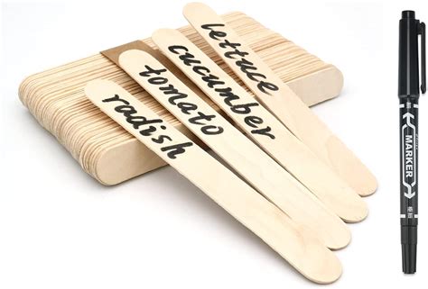 Kinglake Pcs Wooden Plant Labels With Pen X Cm Wooden Garden