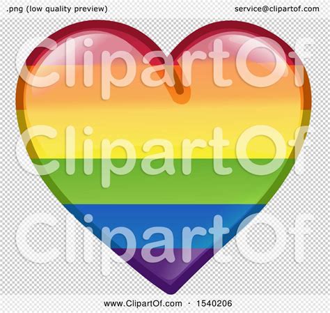 Clipart Of A Rainbow Flag Lgbtq Pride Love Heart Royalty Free Vector