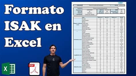 Formato de antropometría ISAK en Excel YouTube