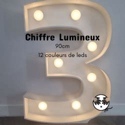 Chiffre Lumineux G Ant Cm Blanc Avec Led Couleurs