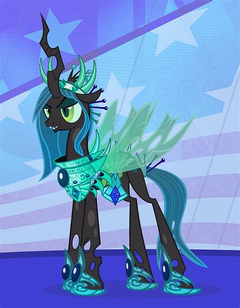 1101283 Safe Artist Pixelkitties Character Queen Chrysalis