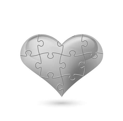 Puzzle Heart Vector Illustration Vector Art At Vecteezy