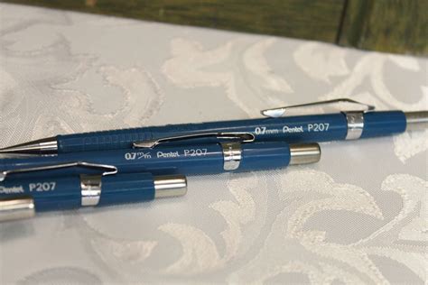 Lot 5 Vintage Old Style Pentel P207 07mm Mechanical Pencil Blue From